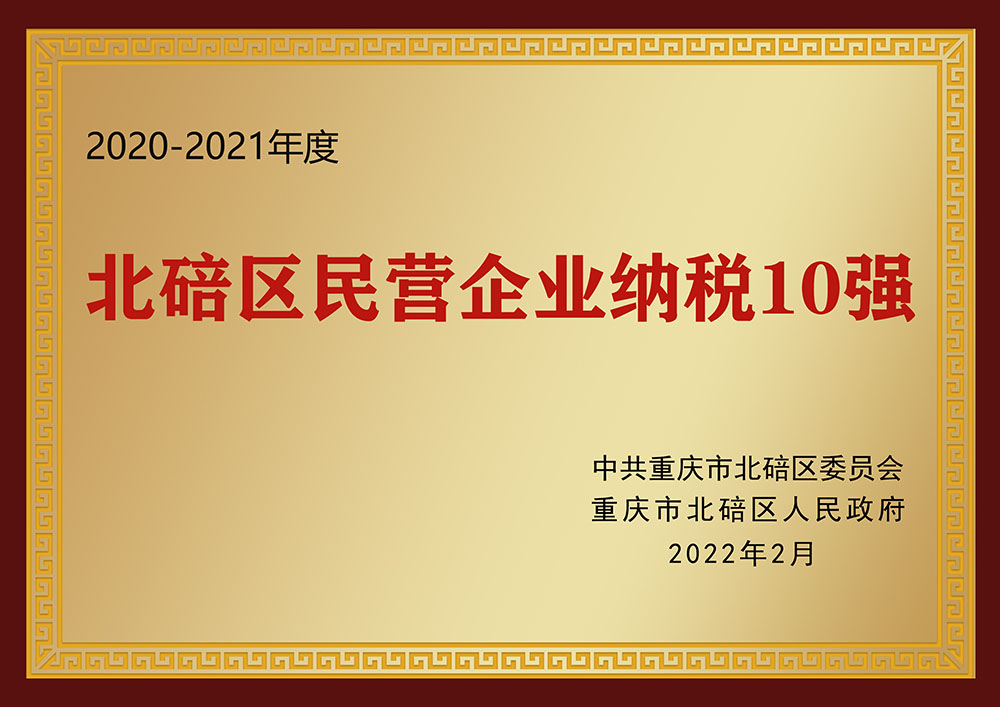 北碚区民营企业纳税10强